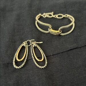 Elegant Gold and Silver Jewelry Set